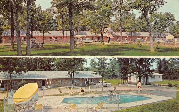 Deer Trail Motel - Old Postcard